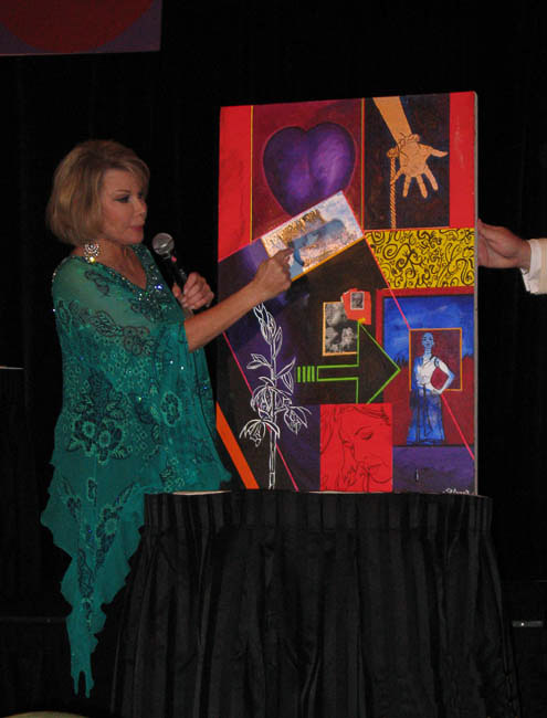 Joan Rivers with Untitled Orchids, Arts for ACT auction, Ft Myers, Florida-2007