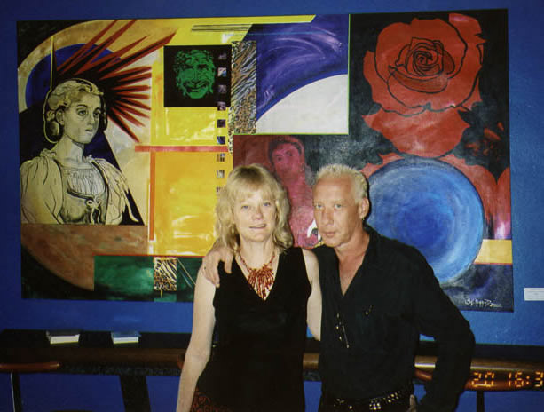 Kat Epple and Michael St Amand at my solo exhibition, Hollywood, Florida-2005