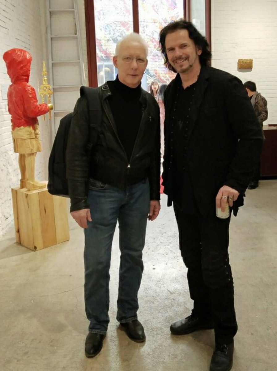 Michael St. Amand with German Artist and Musician, Crow at the Red Gate Gallery Beijing-2020
