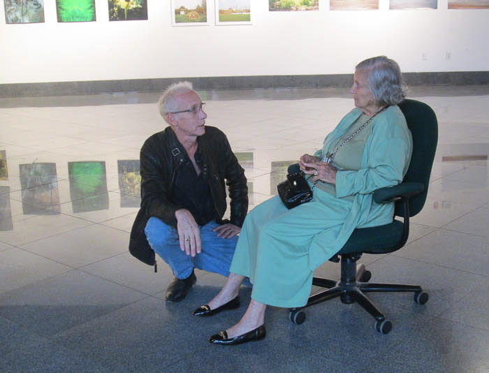 Olga Hirshhorn and Michael St Amand discussing art-2013