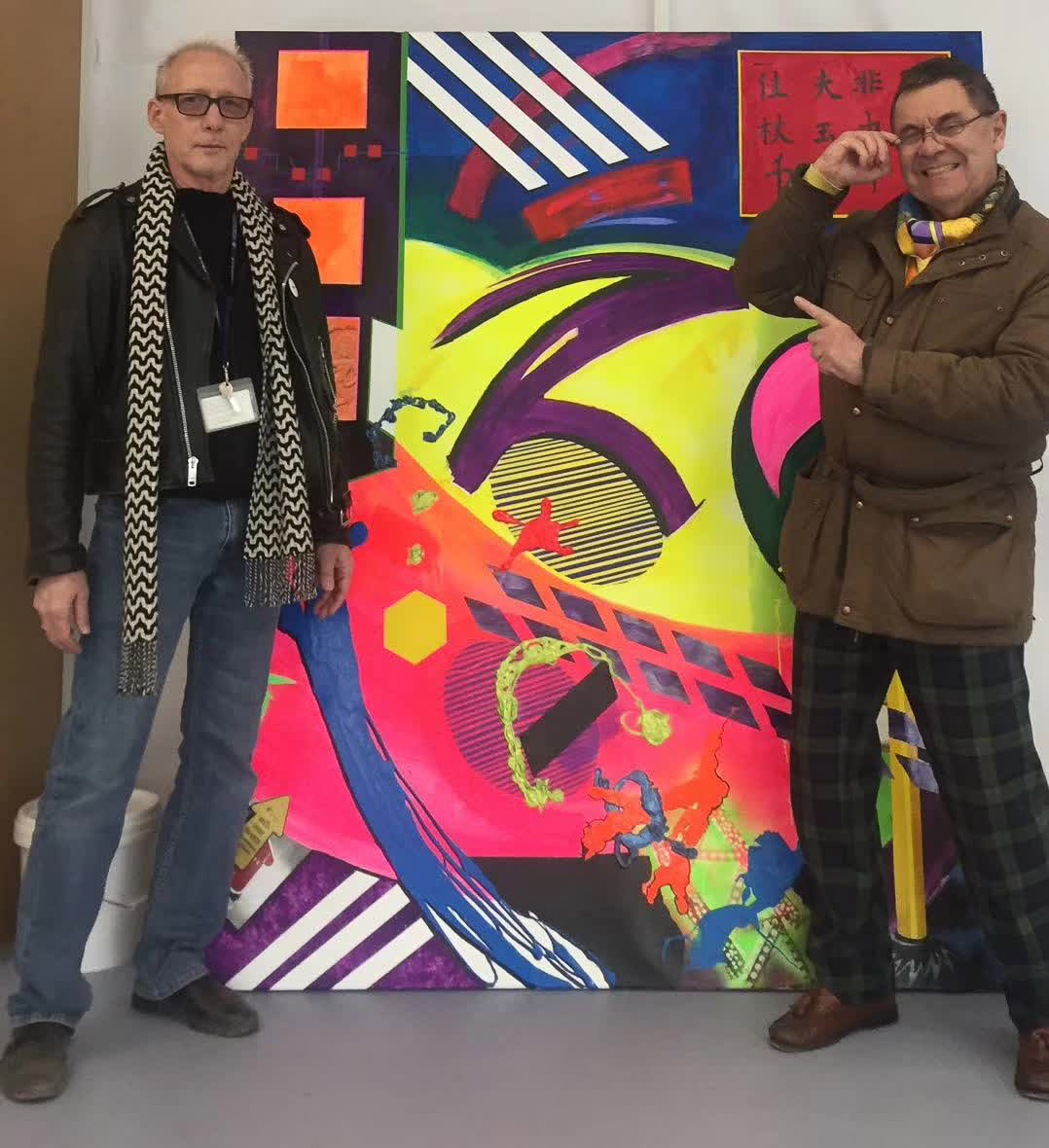 Parisian Painter Francis De Lenclos and I hanging out at my Beijing Studio...We had a blast-2018
